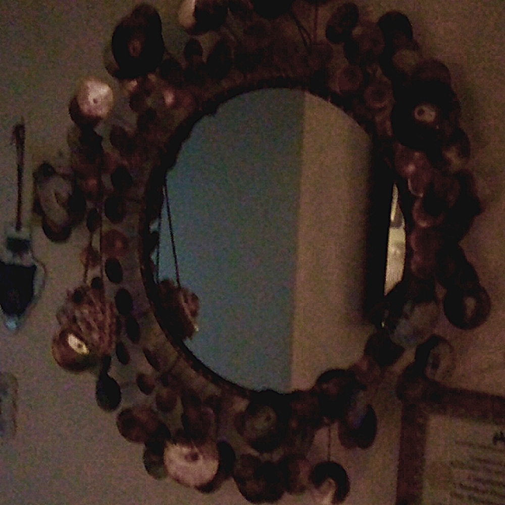Curtis Jere brass raindrop antique mirror